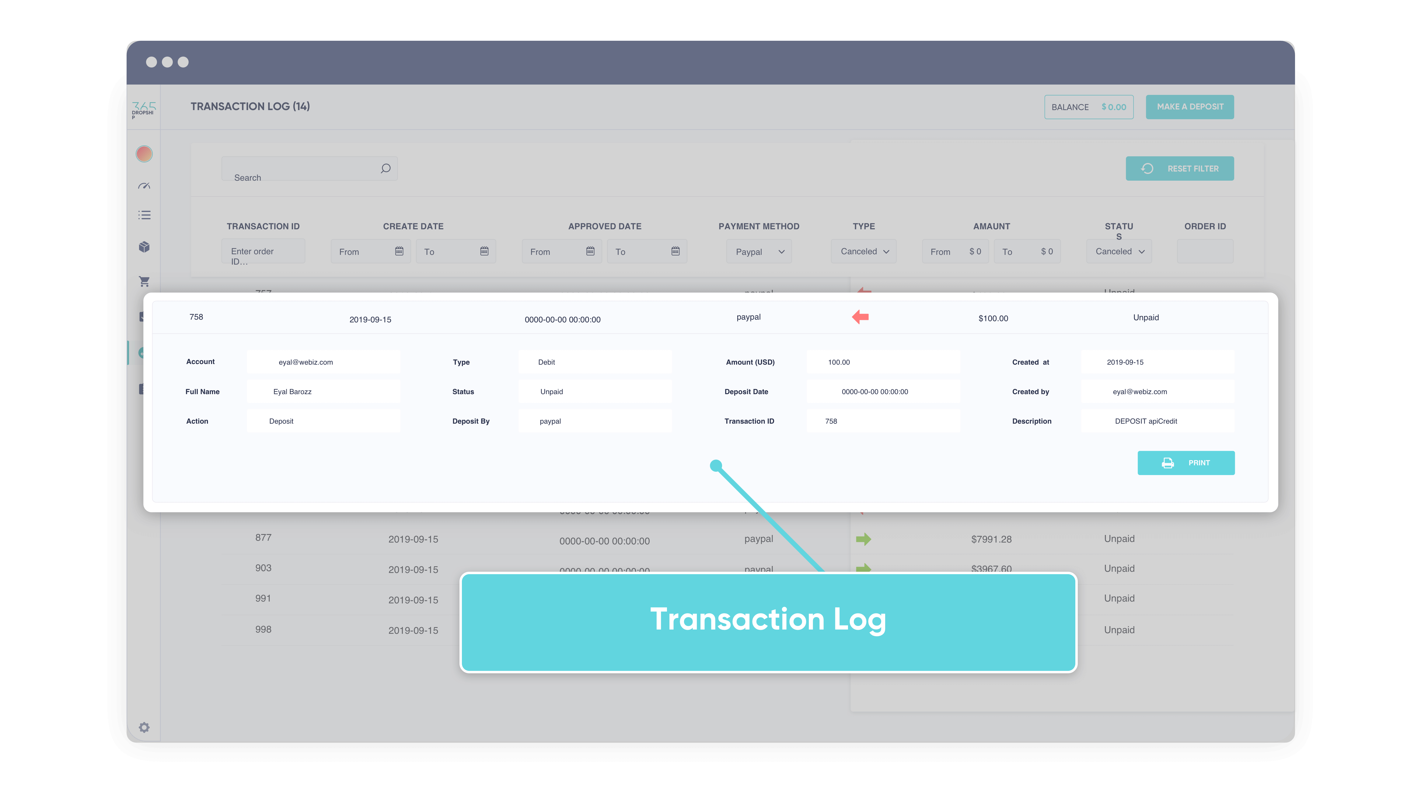 365dropship transactions