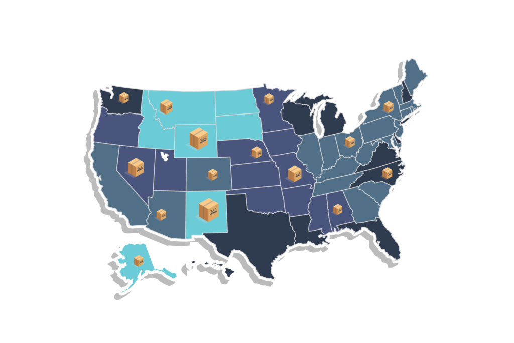 Us dropshipping suppliers map