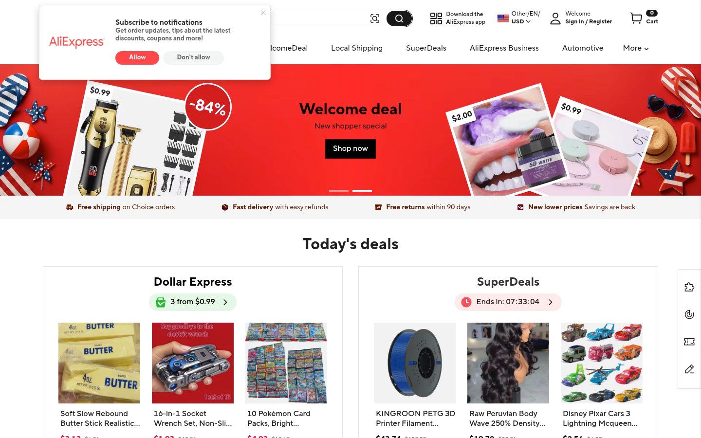 AliExpress remains the largest catalog, though tariff math has shifted.