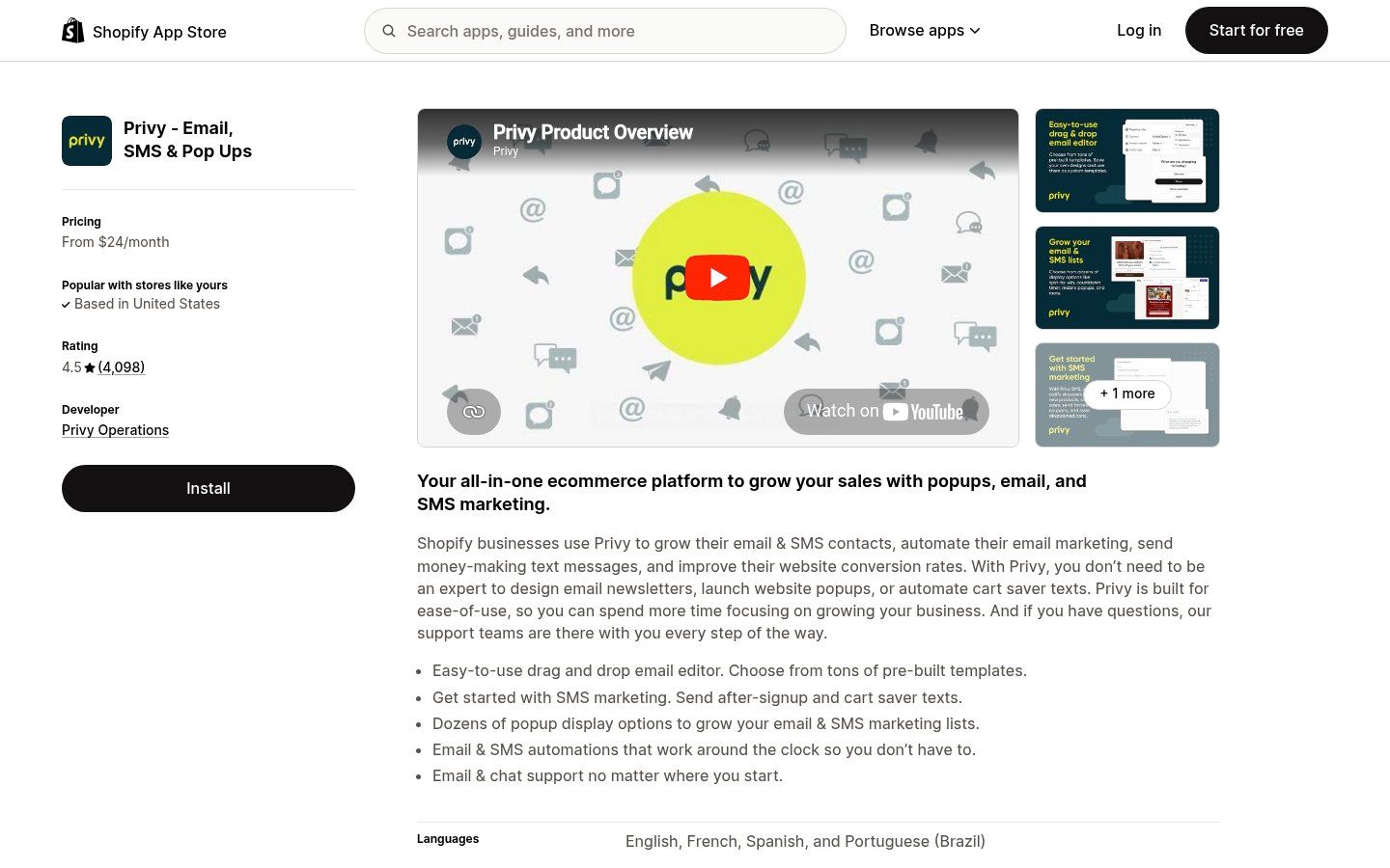 Privy on the Shopify App Store