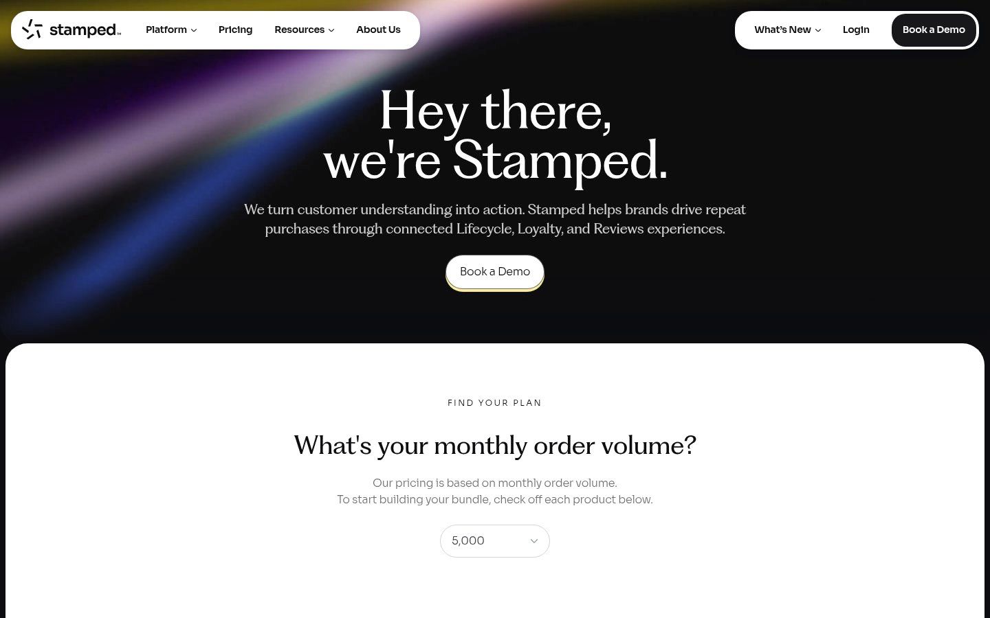 Stamped Reviews & Loyalty pricing page