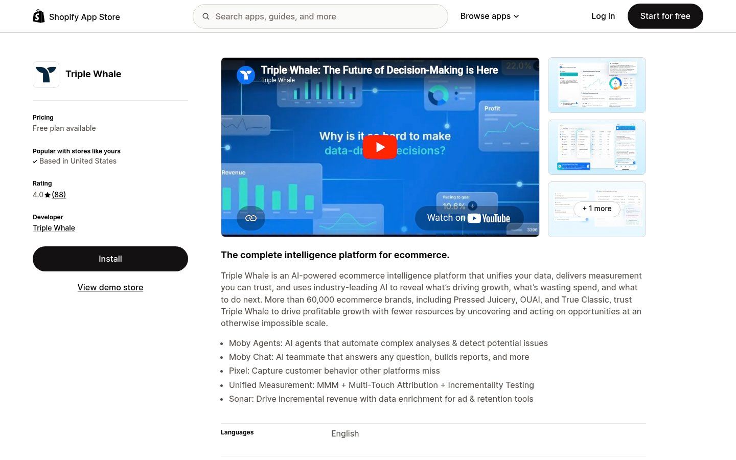 Triple Whale on the Shopify App Store